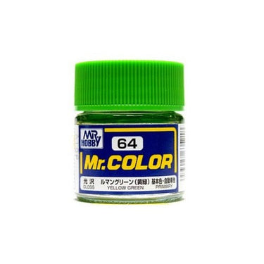 Mr Hobby (Gunze) C064 Mr Color Gloss Yellow Green Lacquer Paint 10ml